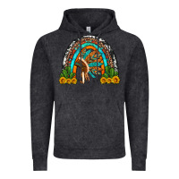 Vintage Black indian headdress cactus and sunflowers rainbow Vintage Hoodie - Artiststas