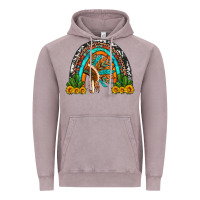 Indian Headdress Cactus And Sunflowers Rainbow Vintage Hoodie | Teevron