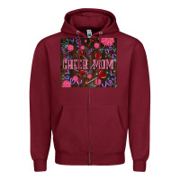 Burgundy cheer mom party Zipper Hoodie - LillyAllenDesigns