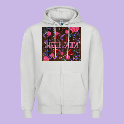 Cheer Mom Party Zipper Hoodie Designed By Lillyallendesigns