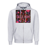 Heather Grey cheer mom party Zipper Hoodie - LillyAllenDesigns
