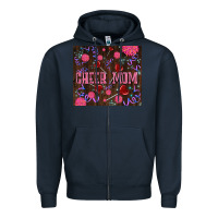 Navy cheer mom party Zipper Hoodie - LillyAllenDesigns
