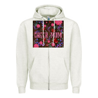 Oatmeal Heather cheer mom party Zipper Hoodie - LillyAllenDesigns