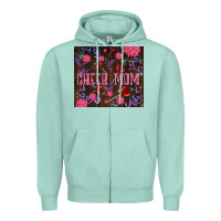 Seafoam cheer mom party Zipper Hoodie - LillyAllenDesigns