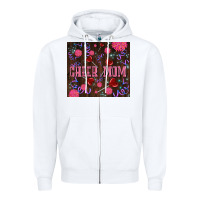 White cheer mom party Zipper Hoodie - LillyAllenDesigns