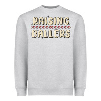 Heather Grey raising ballers Heavyweight Sweatshirt - MaliasSmallBusiness