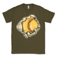 Army Green softball Classic Tee - MaliasSmallBusiness