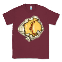 Burgundy softball Classic Tee - MaliasSmallBusiness