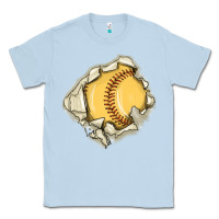 Dusty Blue softball Classic Tee - MaliasSmallBusiness