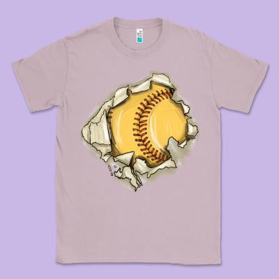 Softball Classic Tee Designed By Maliassmallbusiness