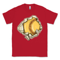 Red softball Classic Tee - MaliasSmallBusiness