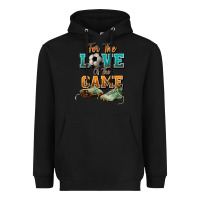 Black For the love of the game Soccer Heavyweight Hoodie - NancyCooperArtShop