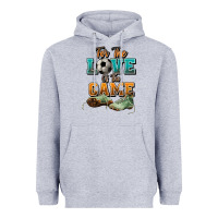 Heather Grey For the love of the game Soccer Heavyweight Hoodie - NancyCooperArtShop