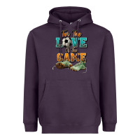 Plum For the love of the game Soccer Heavyweight Hoodie - NancyCooperArtShop