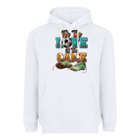 White For the love of the game Soccer Heavyweight Hoodie - NancyCooperArtShop