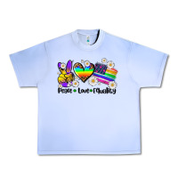 Grape Ice peace love  equality Urban Heavy Tee - AdoDesignShop