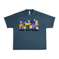 Midnight Navy peace love  equality Urban Heavy Tee - AdoDesignShop