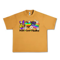 Peanut Butter peace love  equality Urban Heavy Tee - AdoDesignShop
