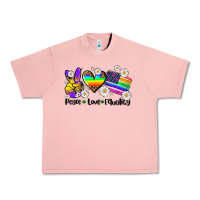 Salmon peace love  equality Urban Heavy Tee - AdoDesignShop