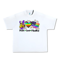 White peace love  equality Urban Heavy Tee - AdoDesignShop