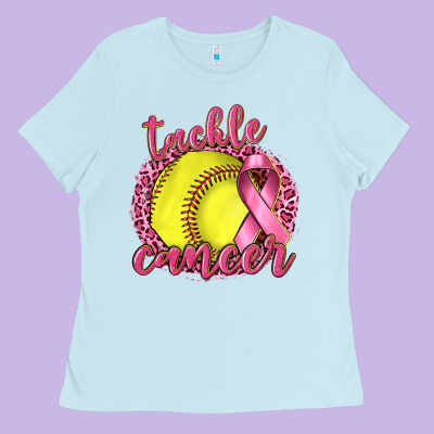 Tackle Cancer Softball Ladies Tee Designed By Texasbilliewilder