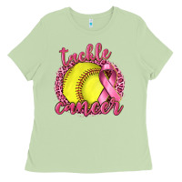 Matcha Tackle Cancer Softball Ladies Tee - texasbilliewilder