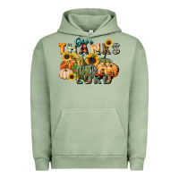 Pigment Oil Green give thanks to the lord Urban Hoodie - FaDigitalArtStudio