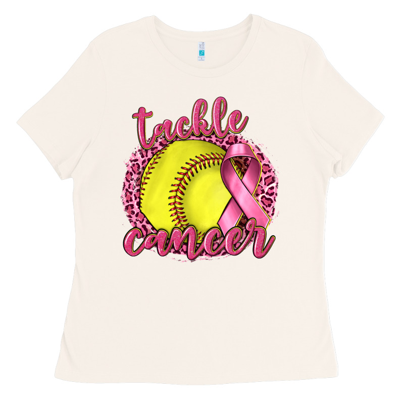 Tackle Cancer Softball Ladies Tee by texasbilliewilder | Teevron