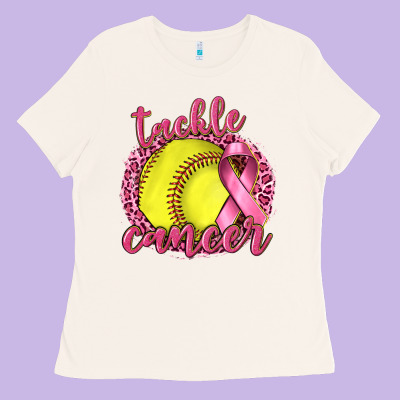 Tackle Cancer Softball Ladies Tee Designed By Texasbilliewilder