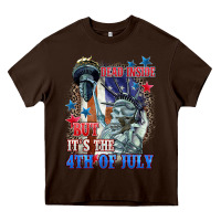Chocolate Brown Dead inside but it's the 4th of July Heavy Core Tee - CowGirlArtShop