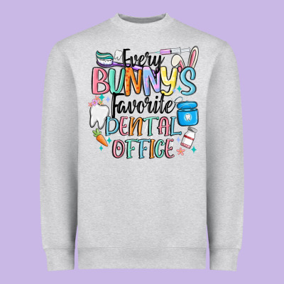 Every Bunnys Favorite Dental Office Heavyweight Sweatshirt Designed By Maliassmallbusiness