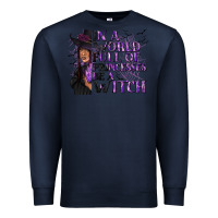 Navy In a World Full of Princesses Be a Witch Premium Sweatshirt - texasbilliewilder