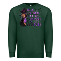 Sports Green In a World Full of Princesses Be a Witch Premium Sweatshirt - texasbilliewilder