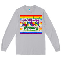 Moon Dust what a beautiful day to respect other people's pronouns  tumbler Long Sleeve Tee - JahusDesignShop