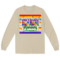 Mushroom what a beautiful day to respect other people's pronouns  tumbler Long Sleeve Tee - JahusDesignShop