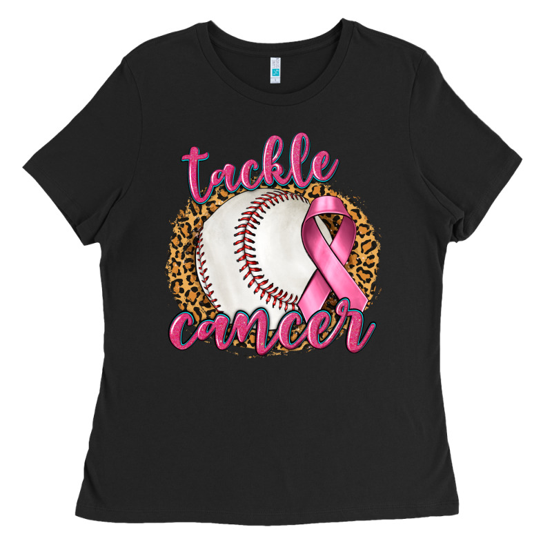 Tackle Cancer Baseball Ladies Tee by texasbilliewilder | Teevron