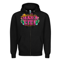 Black vibrant fiesta typography Zipper Hoodie - LillyAllenDesigns