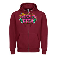 Burgundy vibrant fiesta typography Zipper Hoodie - LillyAllenDesigns
