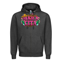 Charcoal Heather vibrant fiesta typography Zipper Hoodie - LillyAllenDesigns
