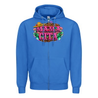 True Royal vibrant fiesta typography Zipper Hoodie - LillyAllenDesigns