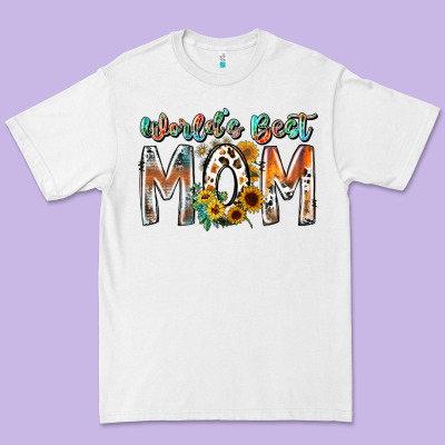 World Is Best Mom Premium Tee Designed By Racoondesign