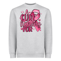 Heather Grey a cure fighting for Heavyweight Sweatshirt - MaliasSmallBusiness