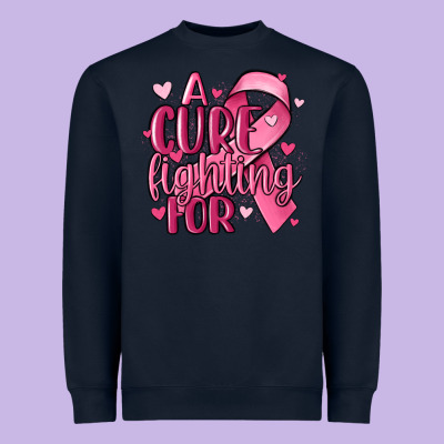 A Cure Fighting For Heavyweight Sweatshirt Designed By Maliassmallbusiness