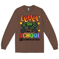 Chestnut level 100 days of school completed Long Sleeve Tee - MaliasSmallBusiness