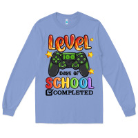 Colony Blue level 100 days of school completed Long Sleeve Tee - MaliasSmallBusiness