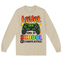 Mushroom level 100 days of school completed Long Sleeve Tee - MaliasSmallBusiness