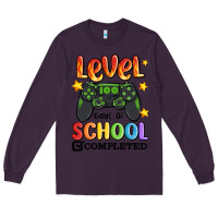 Plum level 100 days of school completed Long Sleeve Tee - MaliasSmallBusiness
