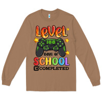 Toasted Coconut level 100 days of school completed Long Sleeve Tee - MaliasSmallBusiness