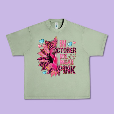 In October We Wear Pink Urban Heavy Tee Designed By Nancycooperartshop