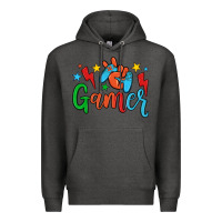 Charcoal Heather gamer Premium Hoodie - JahusDesignShop